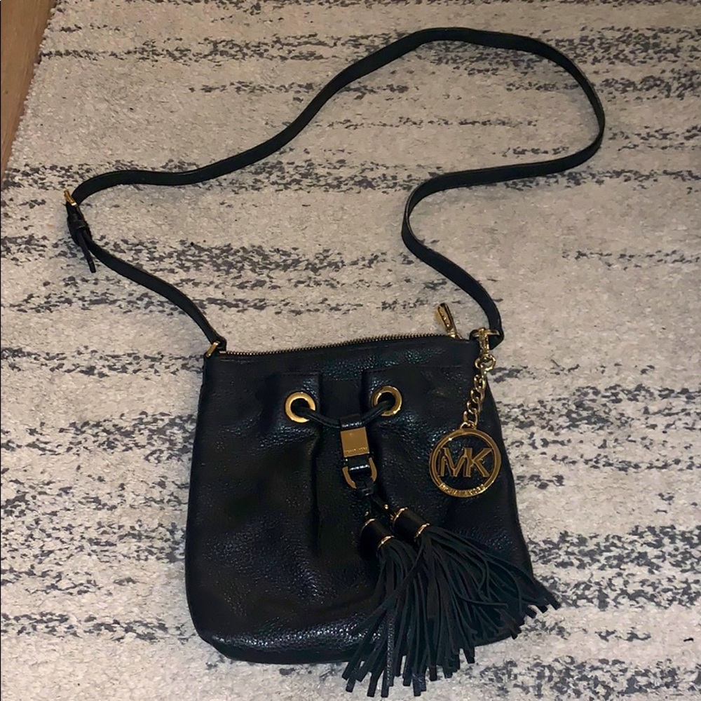 Black and Gold Michael Kors Crossbody Bag